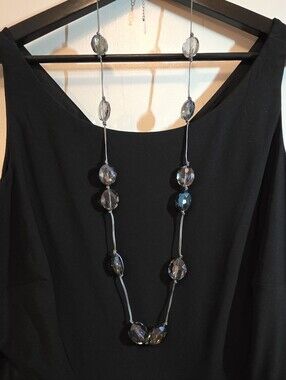 Smoky-blue Crystal Necklace - Deborah Grivas